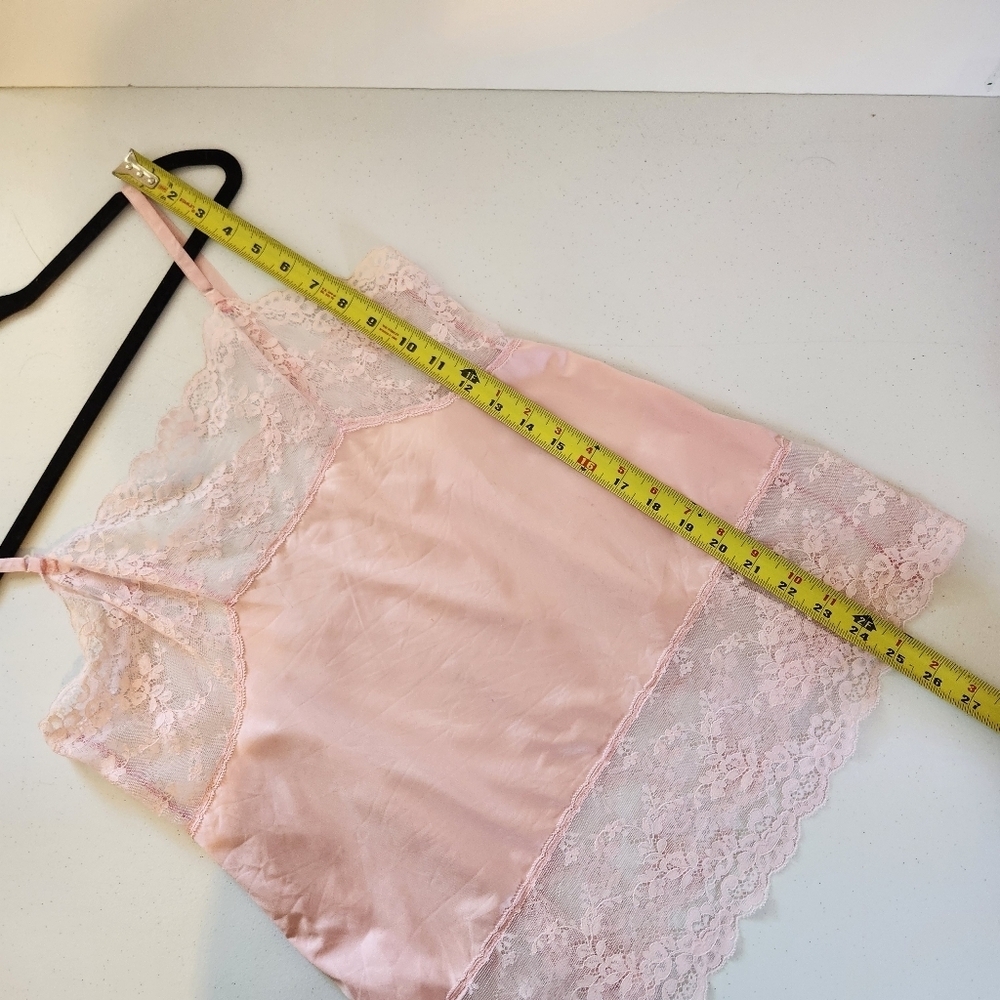 Y2K Pink Lace Tank Top Womens Size 8 D Medium Fairycore Castlecore Vintage - Picture 10 of 11